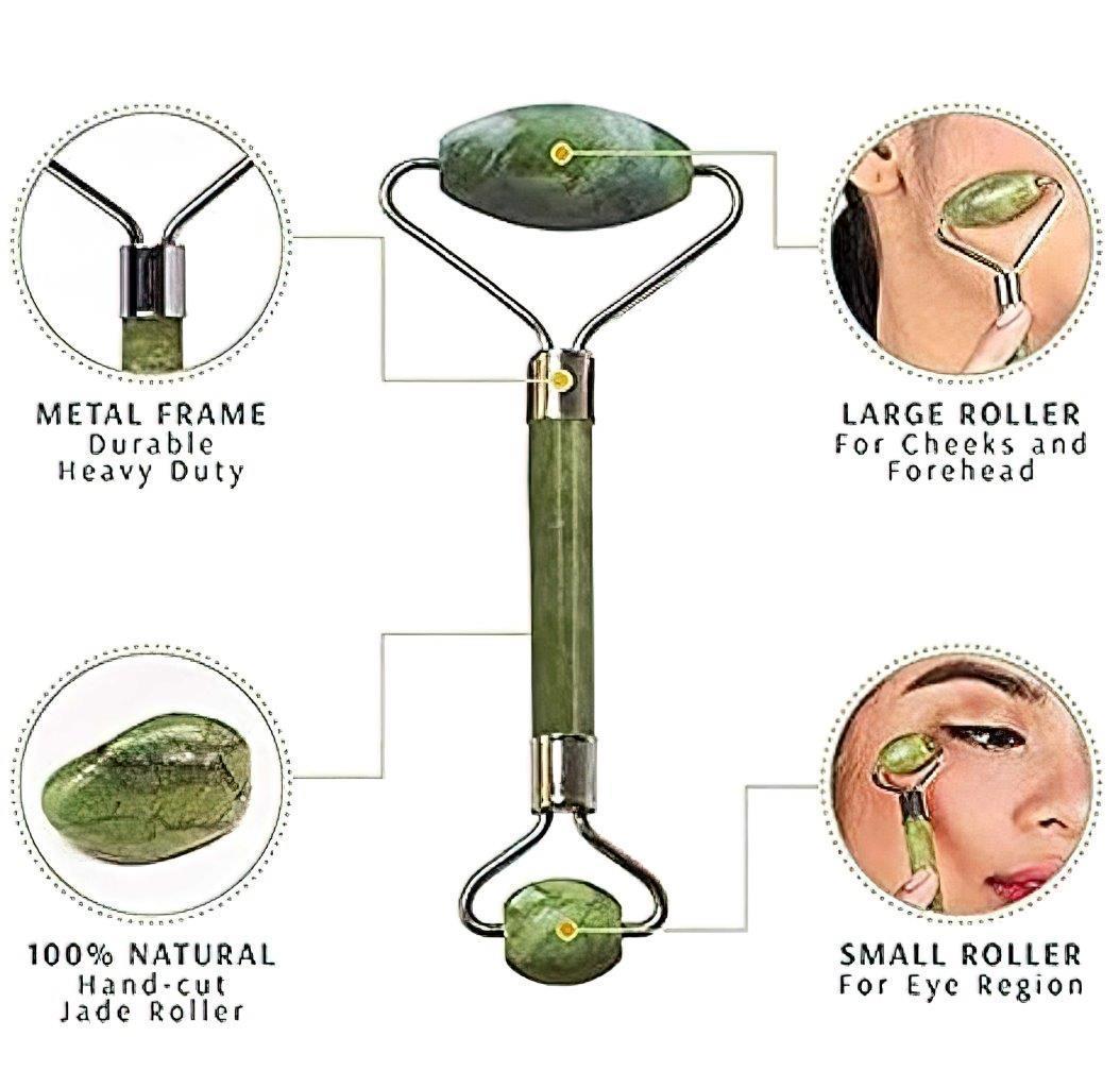 Natural Massage Jade Stone Face & Body Roller