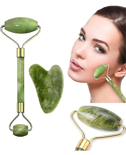 Natural Massage Jade Stone Face & Body Roller